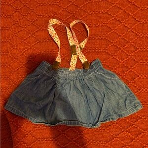 Carter’s Jean Skirt with Floral Suspenders, 9m